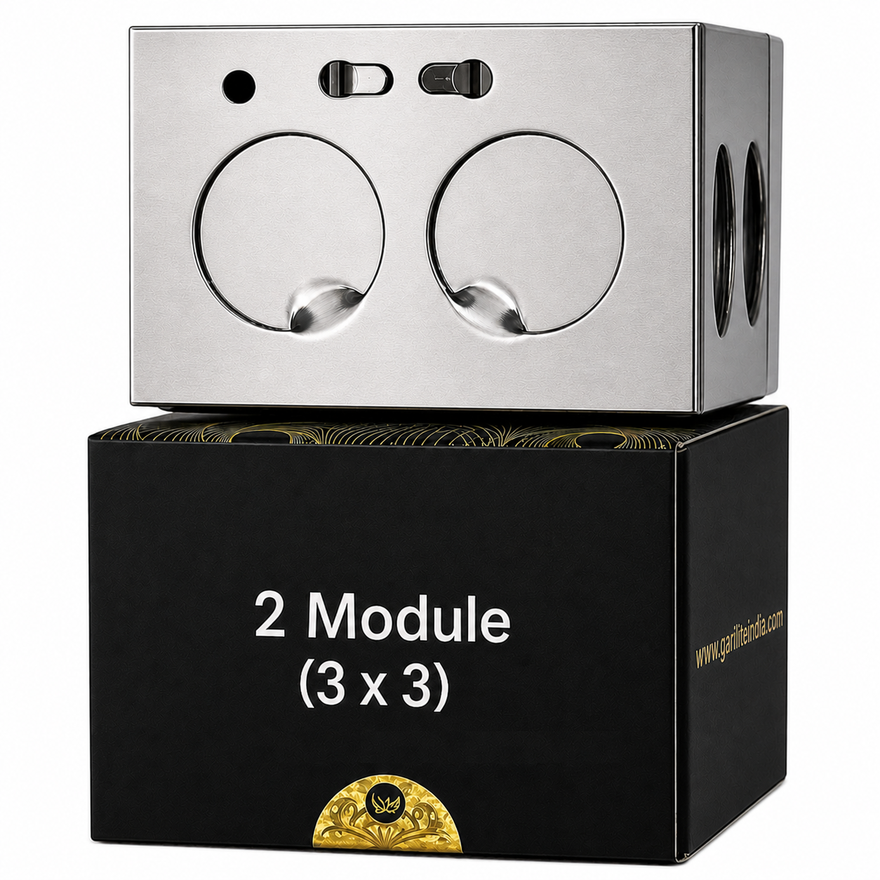 Stainless Steel Modular Switch Box 2M (3X3) - Image 2