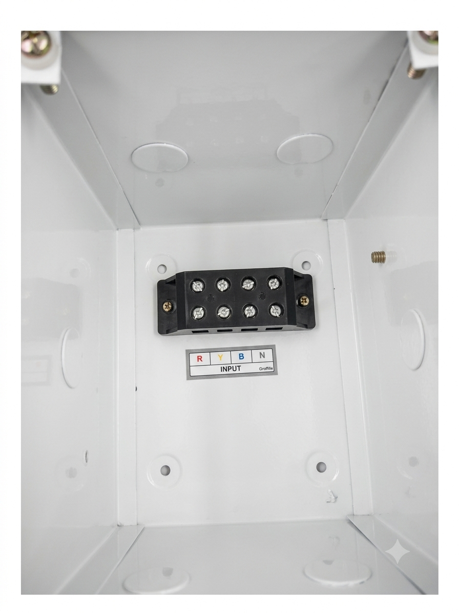 Rotary Switch 63 Amps Phase Selector Enclosure Single Pole Neutral - Image 3